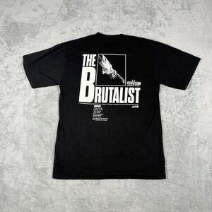 A24 Small The Brutalist Movie Promo T-Shirt Black Graphic Tee VistaVision